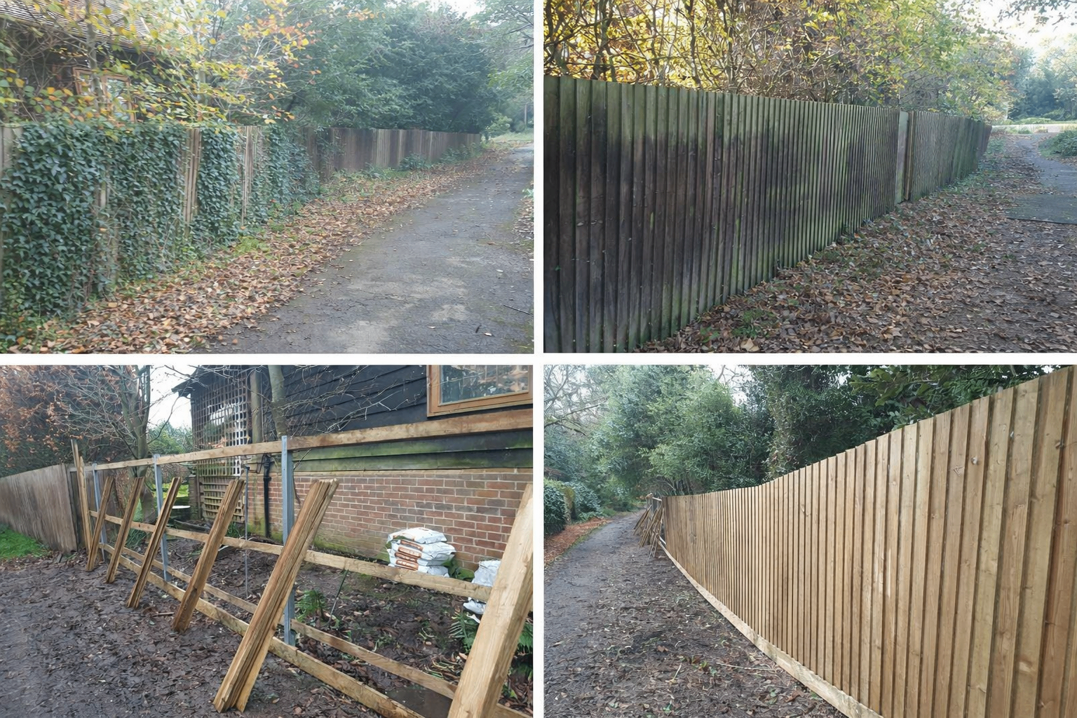 Closeboard fence replacement